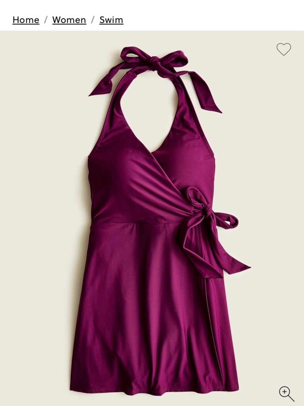 J. Crew Halter Wrap Swim Dress